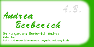 andrea berberich business card